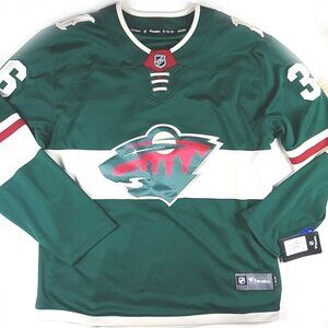 NWT Fanatics NHL Minnesota Wild #36 Mats Zuccarello Green Jersey Size XL